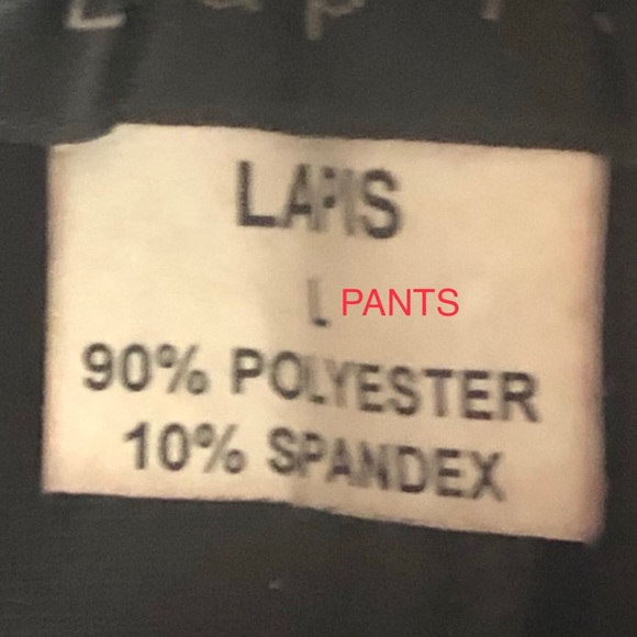 Lapis Black Velvet Longsleeved Round neckline Top and matching pants Sz L - Picture 5 of 8